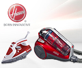 Скидка 10% по промокоду на пылесосы и утюги Hoover.